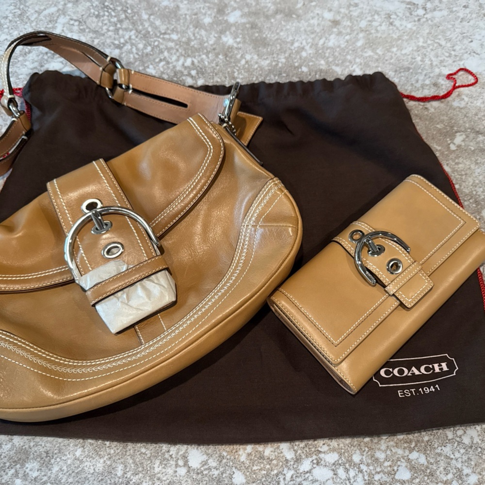 New Coach hobo bag with matching wallet